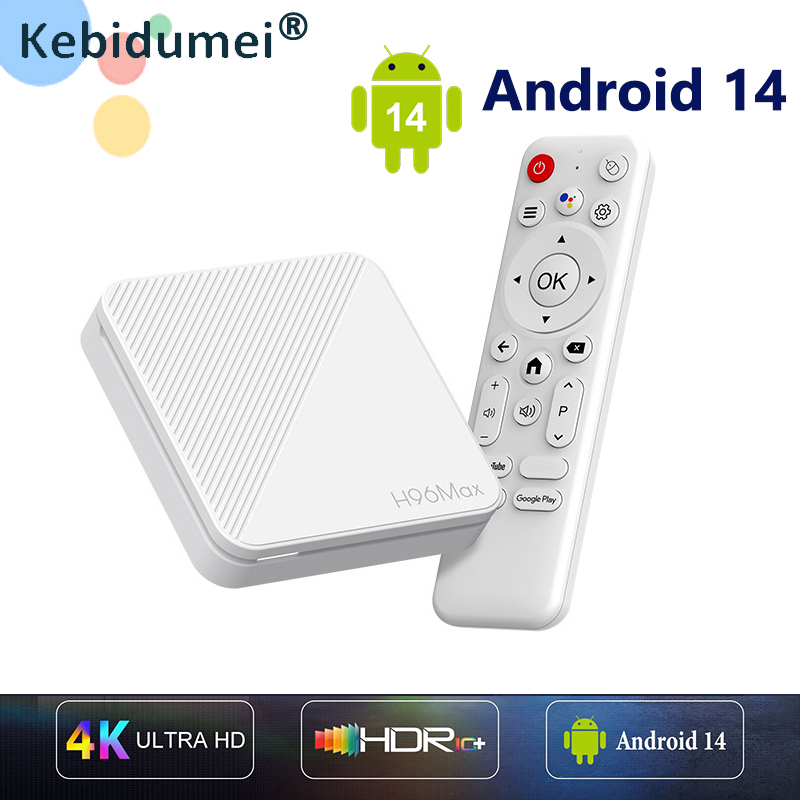 4K 2 ГБ Android 14 Smart TV Box 8 ГБ/16 ГБ TV Stick HDR10+ Top Box 2,4 ГГц + 5 ГГц Wi-Fi Bluetooth Четырехъядерный умный дом HD медиаплеер