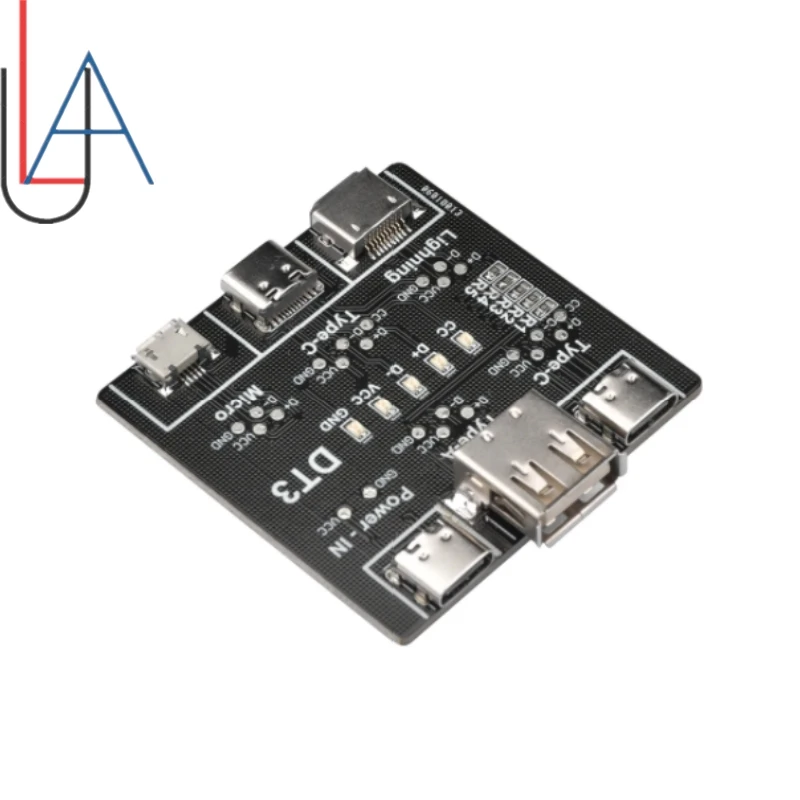 Placa de datos LUA DT3, Cable conector USB C, detección corta, herramienta Led de encendido y apagado para Ios, Android, Micro probador tipo c, diagnóstico de circuito Sd