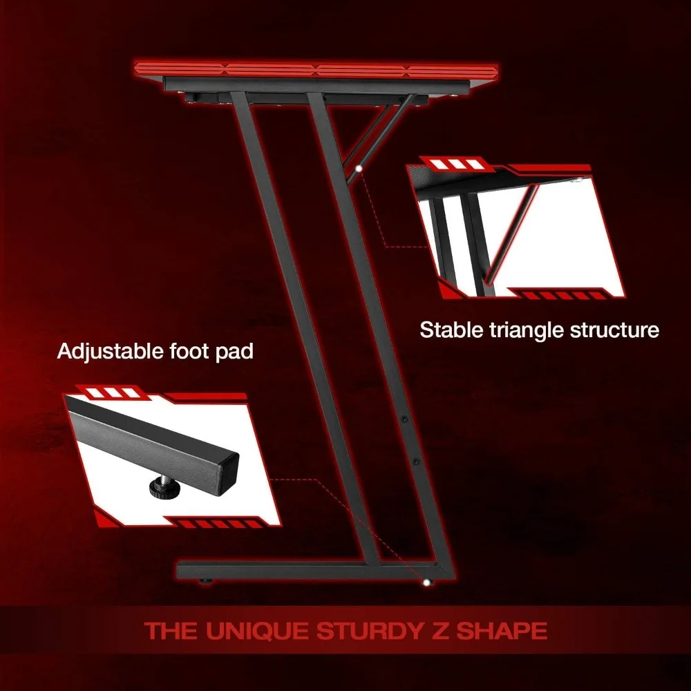 L Shaped Gaming Desk Computer Corner Desk PC Gaming Desk Table with Large Monitor Riser Stand for Home Office Sturdy Writing