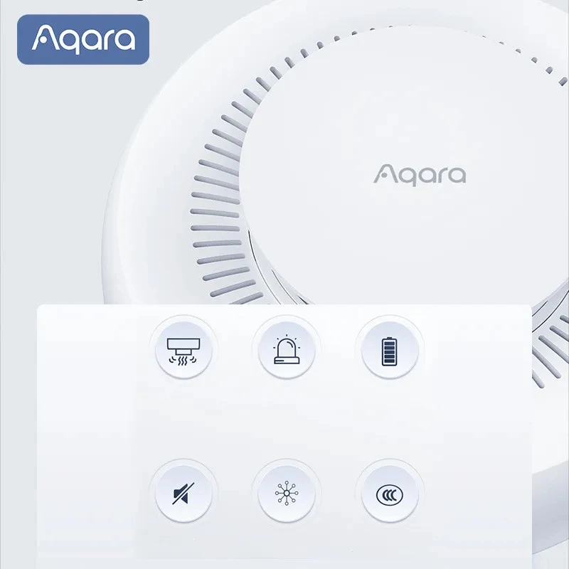 Aqara Smoke Detector Sensor Zigbee Smart Fire Alarm Monitor Sound Alert Home Security Work With Xiaomi Mijia Mi home Homekit APP