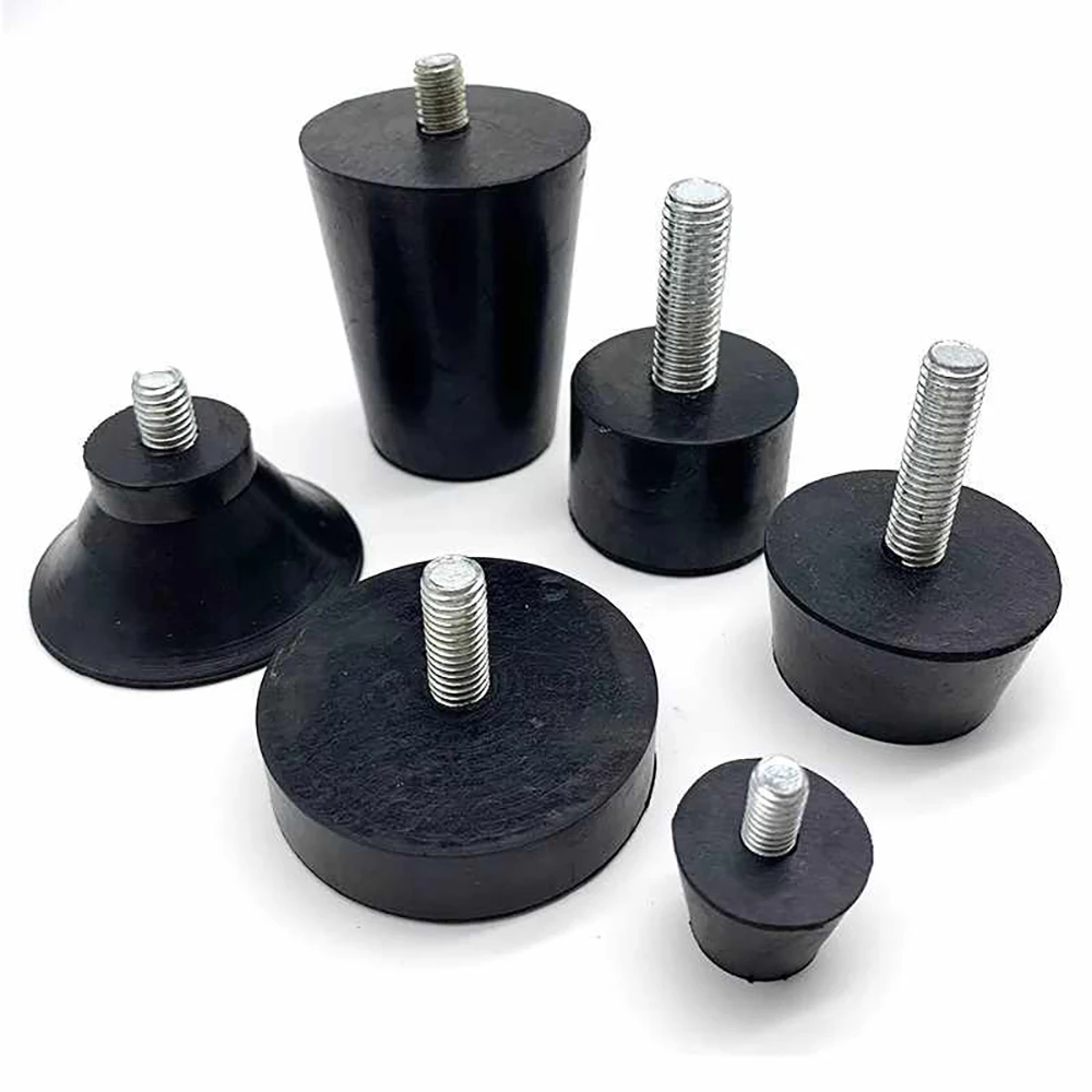 M6 m8 m10 borracha ajustável pés almofada pés com parafuso mesa cadeira balck nivelamento pé almofada móveis perna anti-choque proteção