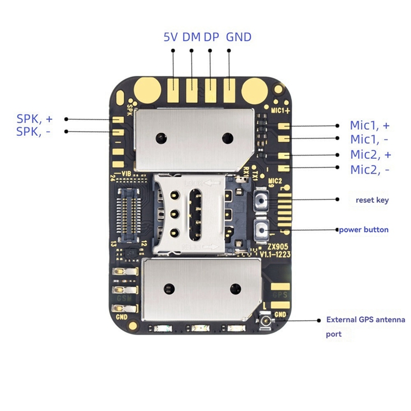 ZX905 Mini GPS Tracker 4G Chip Modul LTE CAT-1 Tracking PCBA GPS Modul Bord Anti-Verloren GPS Track Monitor für Auto-ABJU