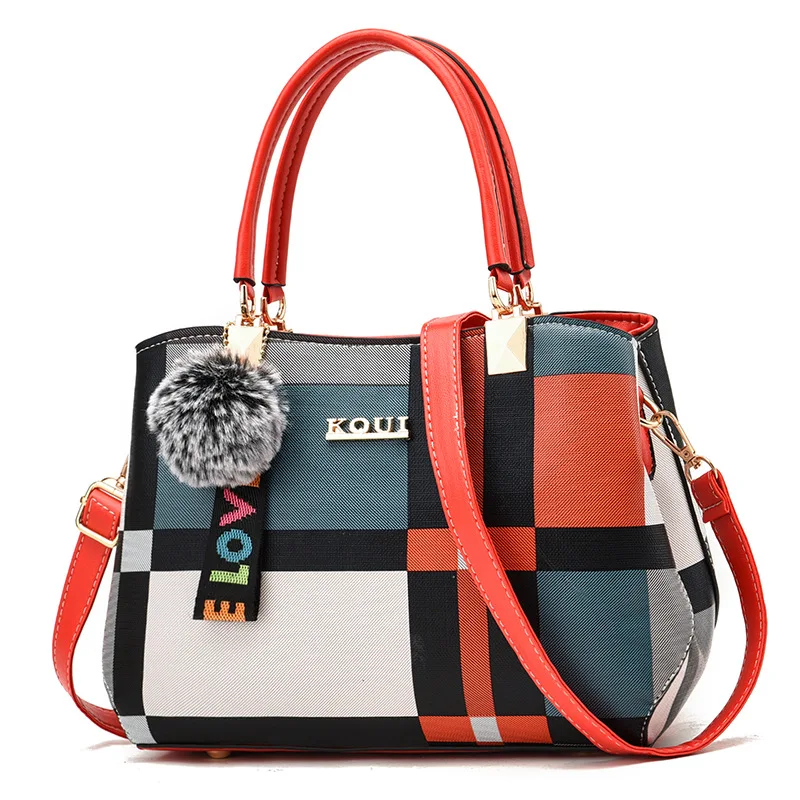 Elegant Designer กระเป๋าถือผู้หญิงกระเป๋า Messenger PU หนัง Crossbody กระเป๋า Hairball tassen กระเป๋าสะพายหญิง Top-hand Tote กระเป๋า