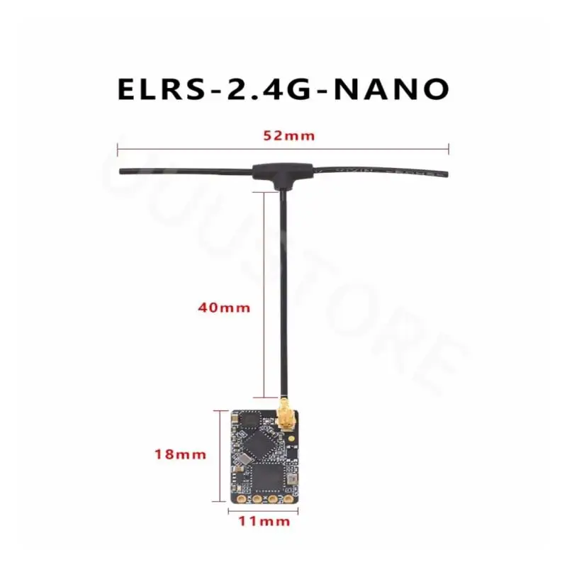FPVKING ELRS 2.4GHz NANO ExpressLRS ตัวรับสัญญาณ BETAFPV NANO 2400 RX พร้อม T ประเภทเสาอากาศสนับสนุน Wifi อัพเกรดสําหรับ FPV RC Drone
