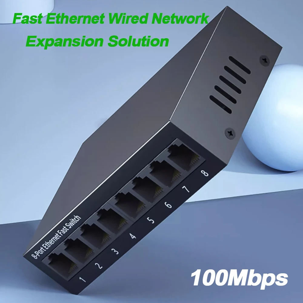 5/8 Port 10/100Mbps Network Switches Mini Ethernet Fast Network Switch Splitter For Home Office EU PLUG