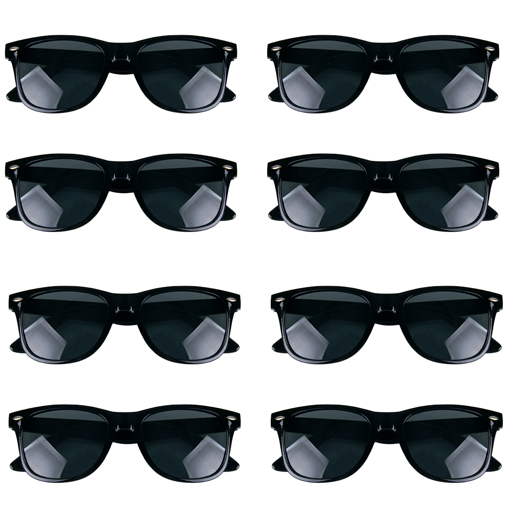 8–12 Paar schwarze Sonnenbrille mit quadratischem Rahmen für Damen und Herren, Braut und Bräutigam, Fotobrille, Brautparty, Junggesellenabschied, Dekoration