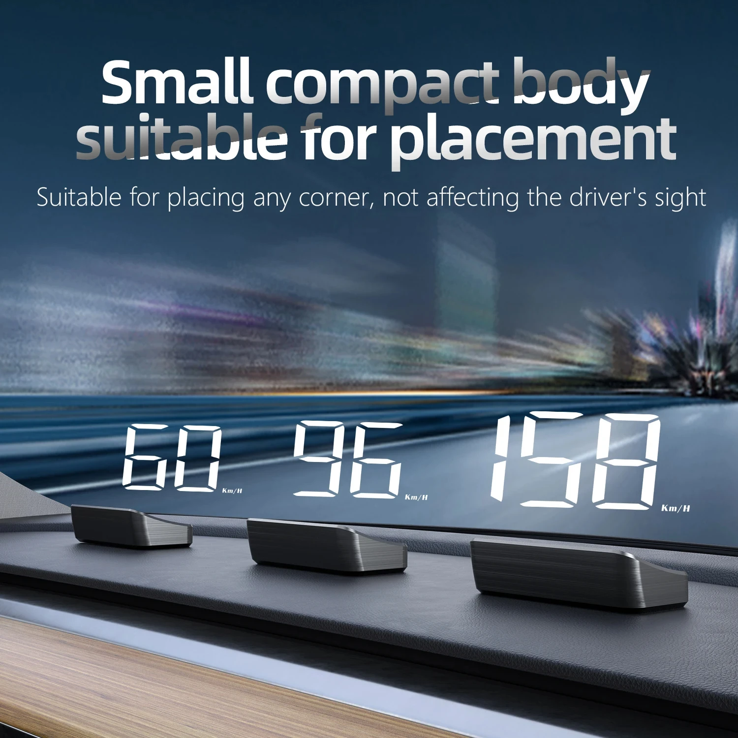 HD Car Head up Display M2 GPS Speedometer KM/H Digital HUD Windshield Projector Universal Auto Electronics Accessory