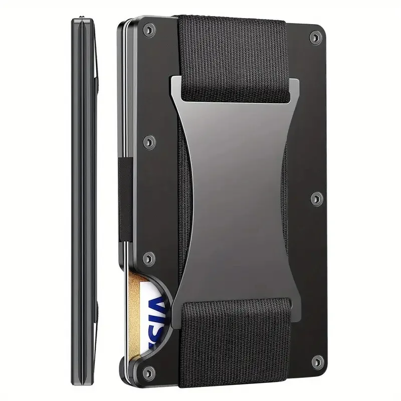 New Slim Pop-Up RFID Protection Card Holder Men Women Aluminum Wallet Elasticity Back Pouch ID Credit Case Unisex Travel Purse