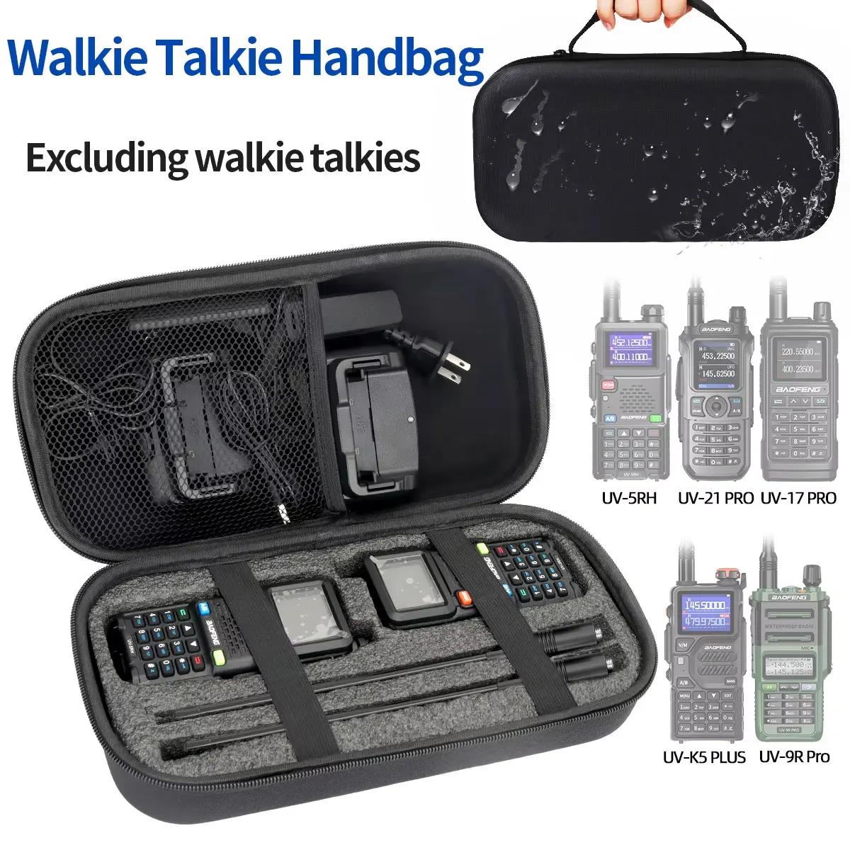 Baofeng UV-21 PRO Walkie Talkie Futerał do przenoszenia Torebka do przechowywania UV-K5 PLUSUV-5RH UV-9R UV-17 PRO Radio dwukierunkowe