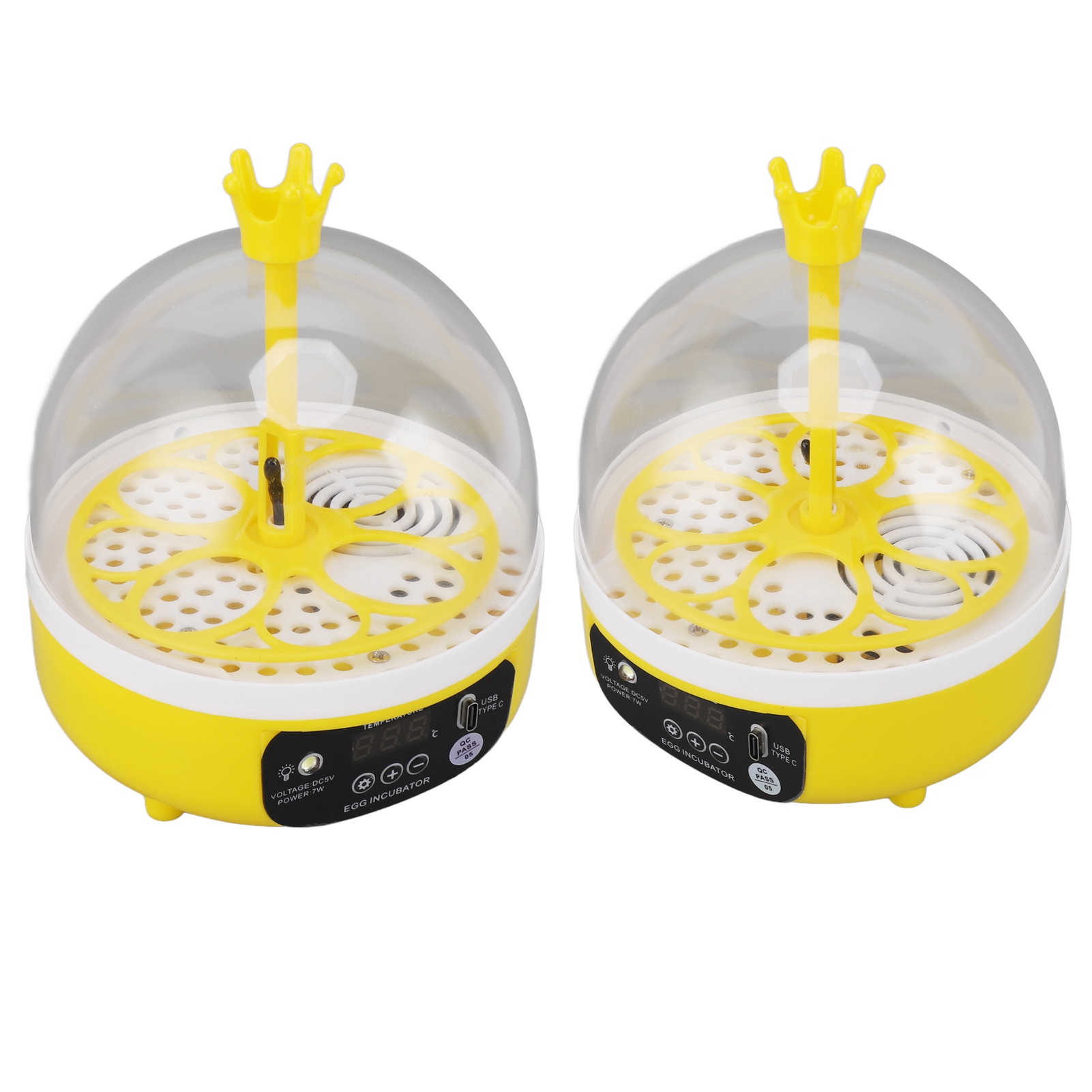 Mini incubadora doméstica portátil, temperatura constante automática e hidratação, transparente e controlável, alta taxa de incubação