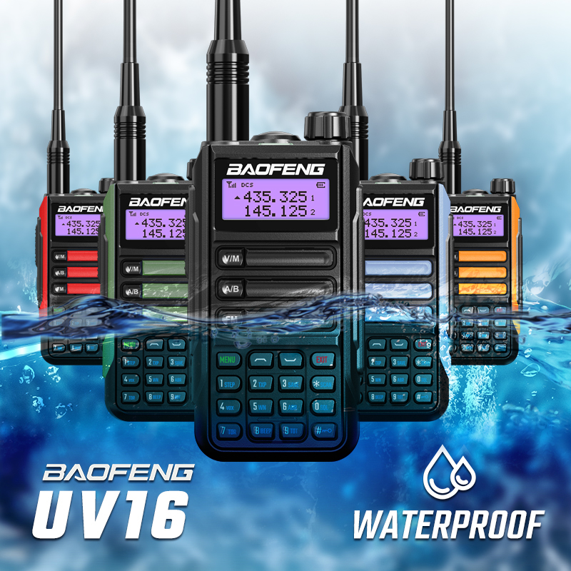 BaoFeng UV16 talkie-walkie Tri bande professionnel chasse jambon étanche longue portée type-c chargeur VHF UHF Radio Portable bidirectionnelle
