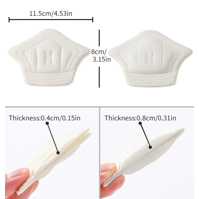Plantillas con parche para zapatos deportivos, pegatina trasera, tamaño ajustable, antidesgaste, almohadilla para pies, plantilla de inserción, 3 pares/6 uds.