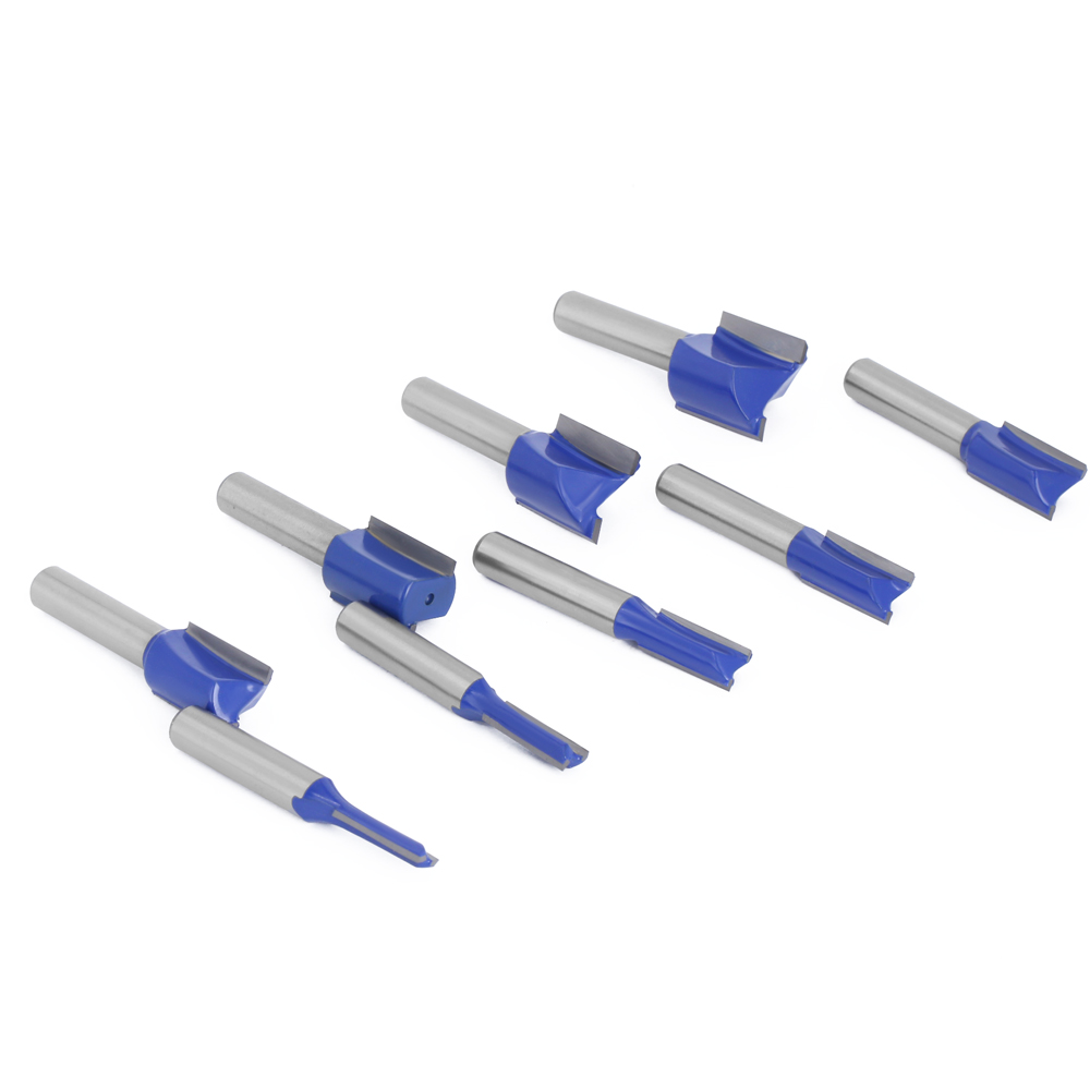 LAVIE 1pc 8mm Schaft Gerade Bit Wolfram Hartmetall Doppel Flöte Router Bits Fräser Für Holz Holz Werkzeug C08-002