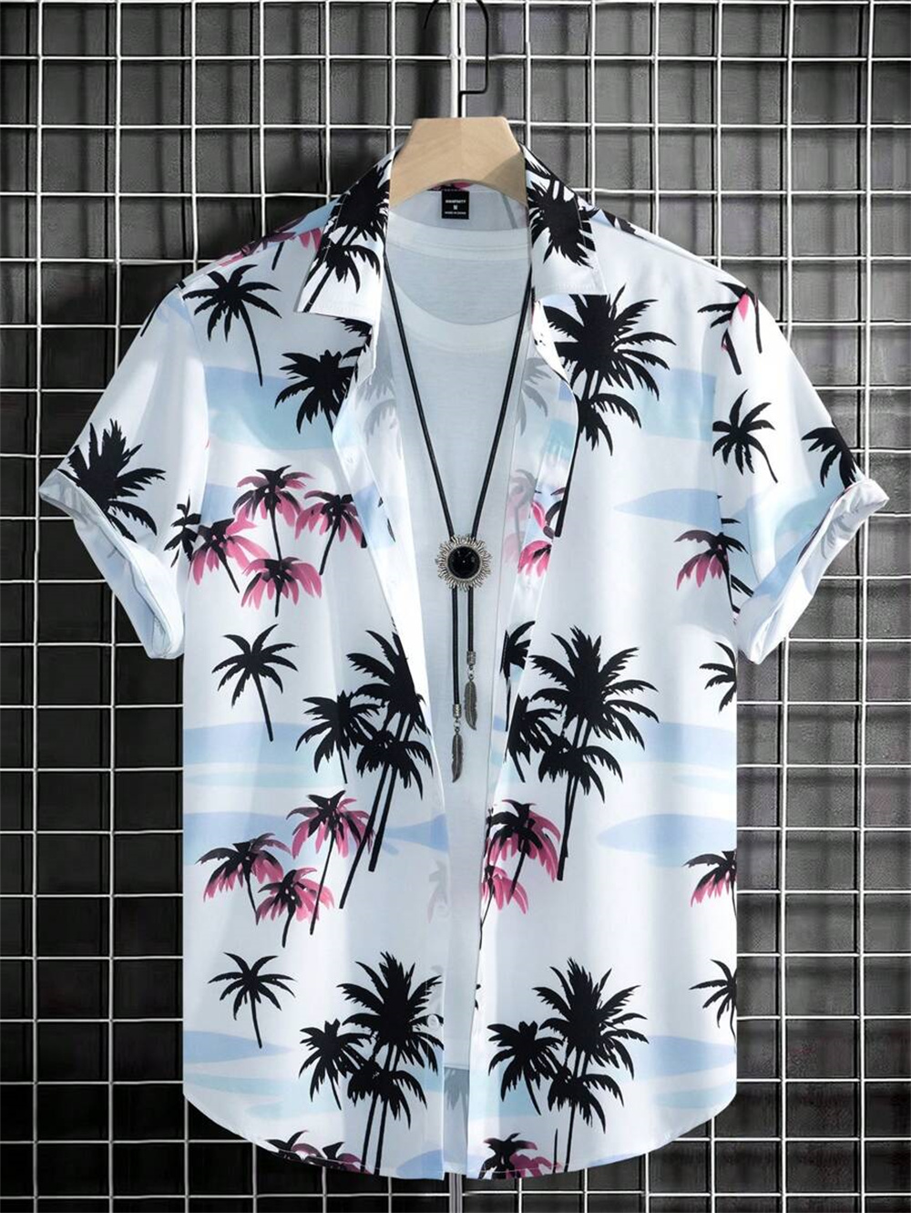 Herren-Hawaii-Hemd, einfach bedruckt, Retro-Mode-Hemd, locker, übergroß, bequem, lässig, kurzärmelig, Harajuku, Vintage-Kleidung