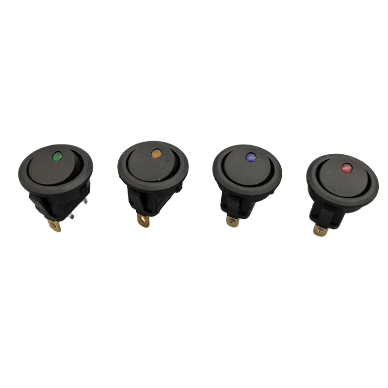 20A 12V 220V Водонепроницаемый кулисный переключатель Светодиодный точечный светильник для автомобиля Лодка Круглый переключатель ВКЛ/ВЫКЛ SPST