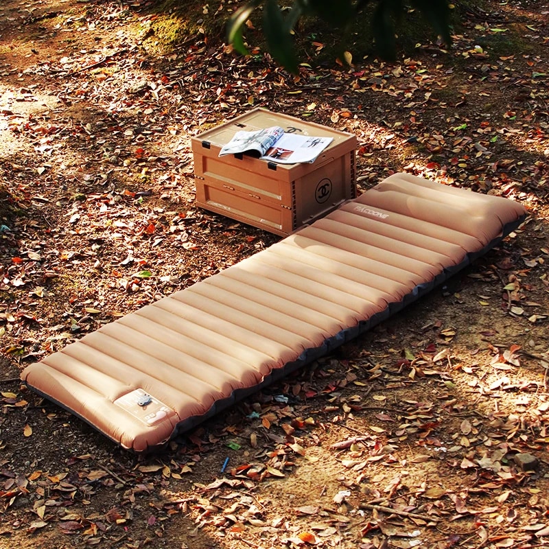 Colchão de ar autoinflável ultraleve, almofada de dormir grossa, cama inflável, praia, piquenique, barraca de acampamento, almofada de ar