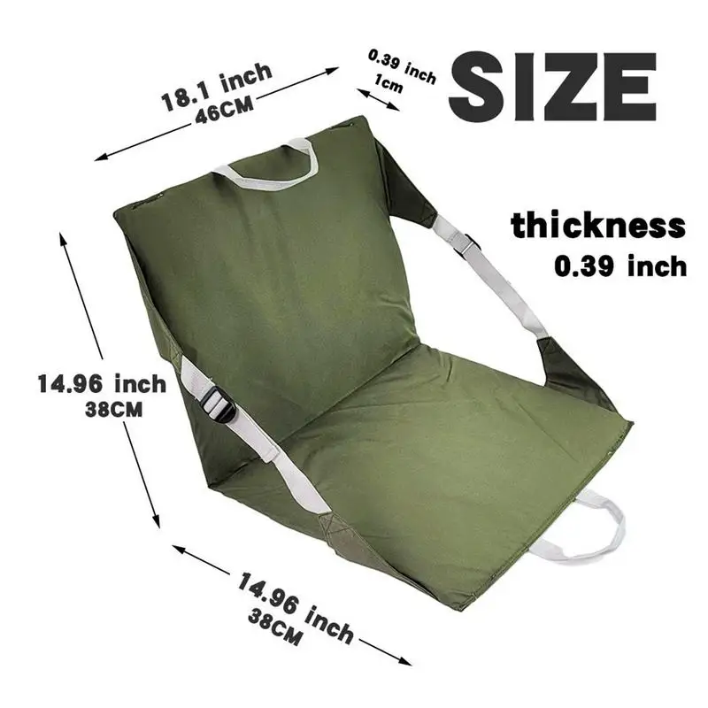 Bleacher Seat With Backrest Multi-Purpose Adjustable Chair Portable Cushion Camping Furniture For Hiking Picnic Beach Vacation