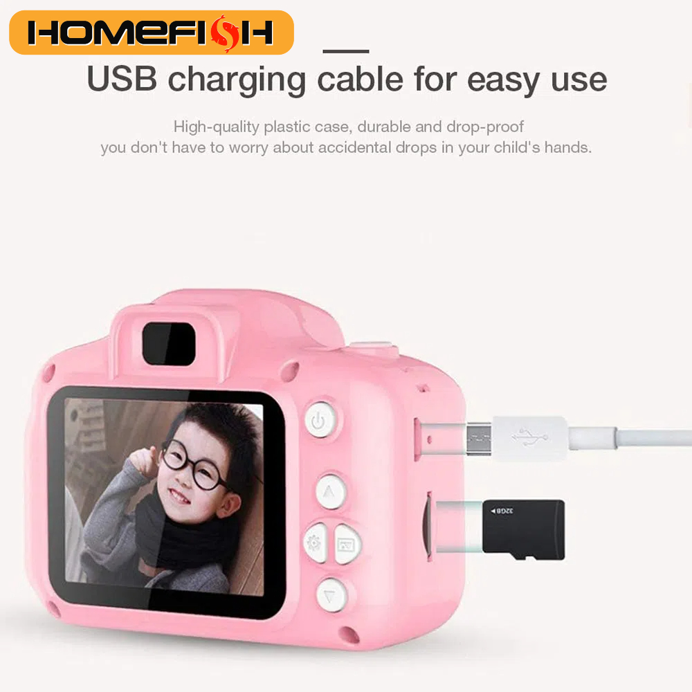 HOMEFISH Mini aparat dla dzieci Cyfrowy aparat fotograficzny w stylu vintage Zabawki edukacyjne Fotografia dla dzieci Kamera wideo Fotografia zewnętrzna Zabawka Prezent