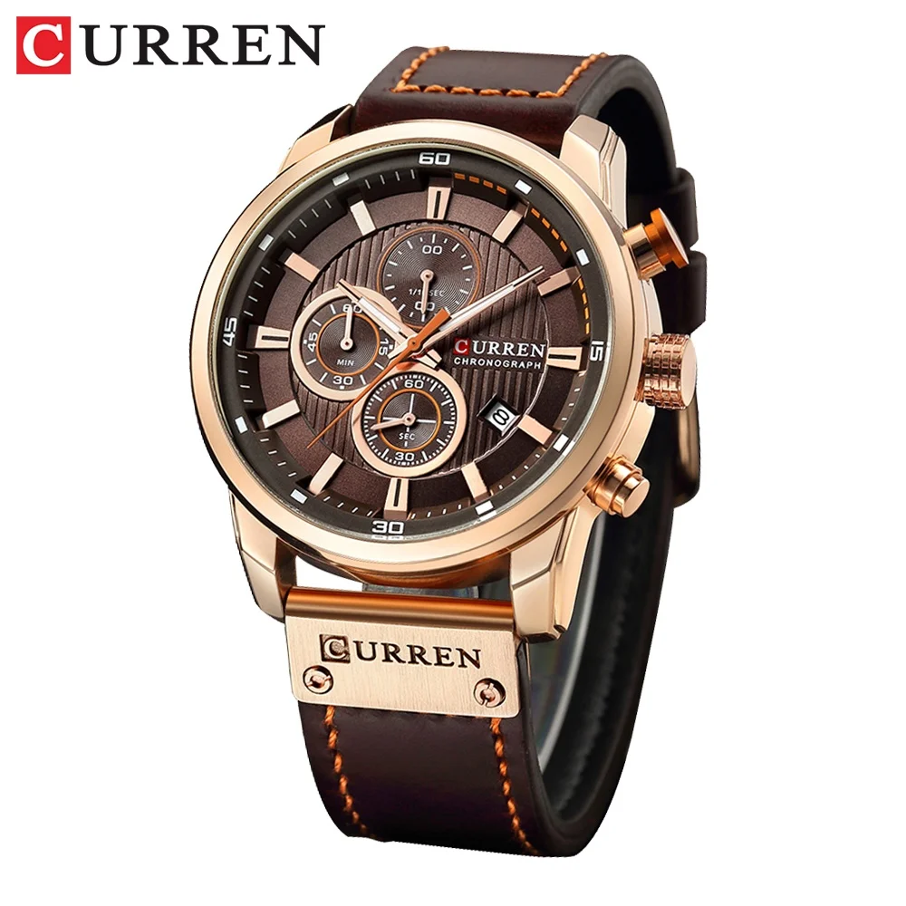CURREN mode Date Quartz hommes montres haut de gamme de luxe mâle horloge chronographe Sport hommes montre-bracelet Hodinky Relogio Masculino
