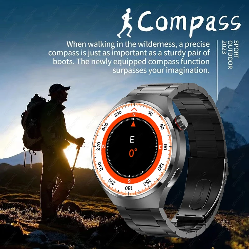Für HUAWEI GT4Pro GPS NFC Smart Uhr Männer Uhr 4 Pro 360 * 360 AMOLED Bildschirm Herzfrequenz Bluetooth Anruf wasserdicht Mann Smartwatch