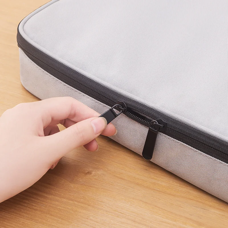 ทนไฟกันน้ํากระเป๋าเอกสารความปลอดภัยซิปกระเป๋าเงิน Multi-Layer Card Case กระเป๋าเดินทางแฟ้มกระเป๋าเอกสารกล่องเก็บ