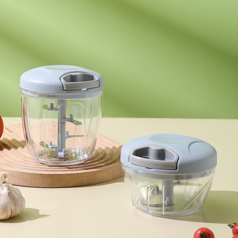500ML Home Garlic Press Manual Mincer Garlic Crusher Garlic Paste Grinder Meat Mincer Multi-Function Baby Food Processor Blender