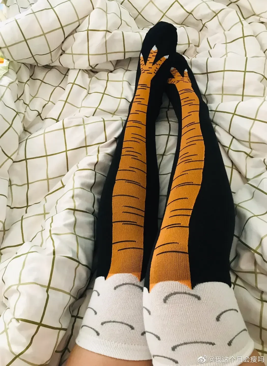 Calcetines divertidos de pollo en 3D para hombre, calcetines con estampado de dibujos animados, Cosplay, alta flexibilidad, calcetín alto hasta el muslo, pies finos de algodón a la moda