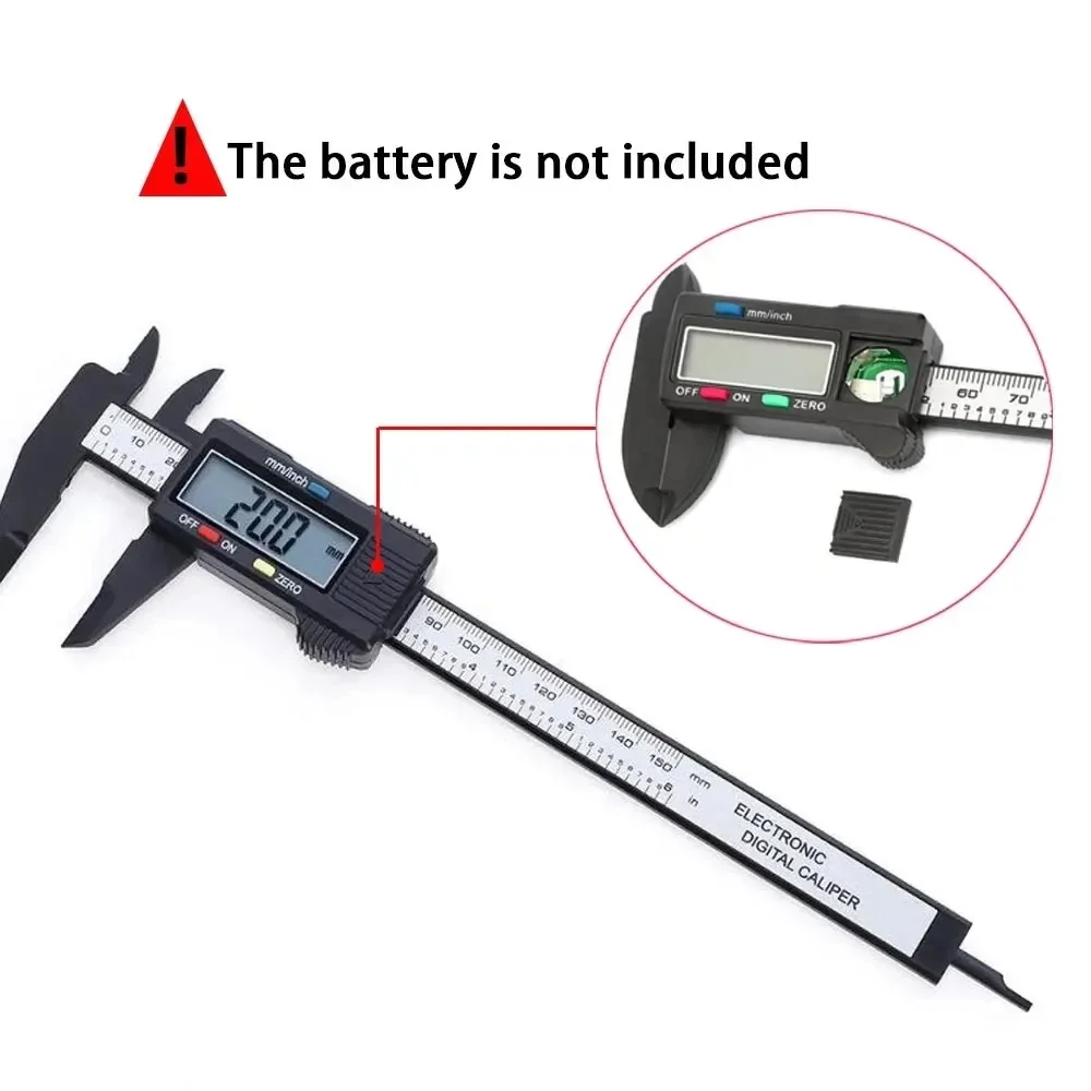 Nuevo Calibrador Digital electrónico de 150mm y 100mm, calibrador Vernier con esfera de fibra de carbono, micrómetro, regla Digital, herramienta de medición