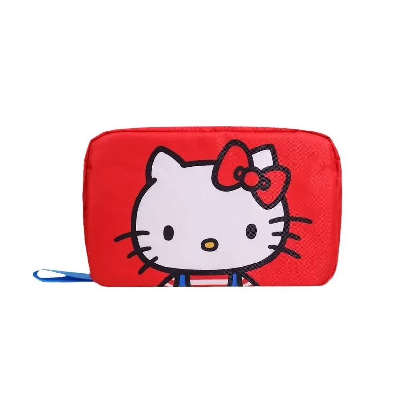 Hello Kitty Cartoon składana torba do przechowywania kosmetyków przenośna torebka ścienna o dużej pojemności do zawieszenia prezenty urodzinowe dla dziewczynek
