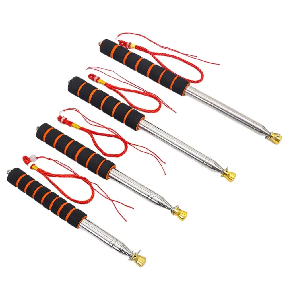 Tourist Stainless Steel Pole Flag Portable Handheld Telescopic Flag Pole Sponge Handle Tour Guide Flagstaff Teachers