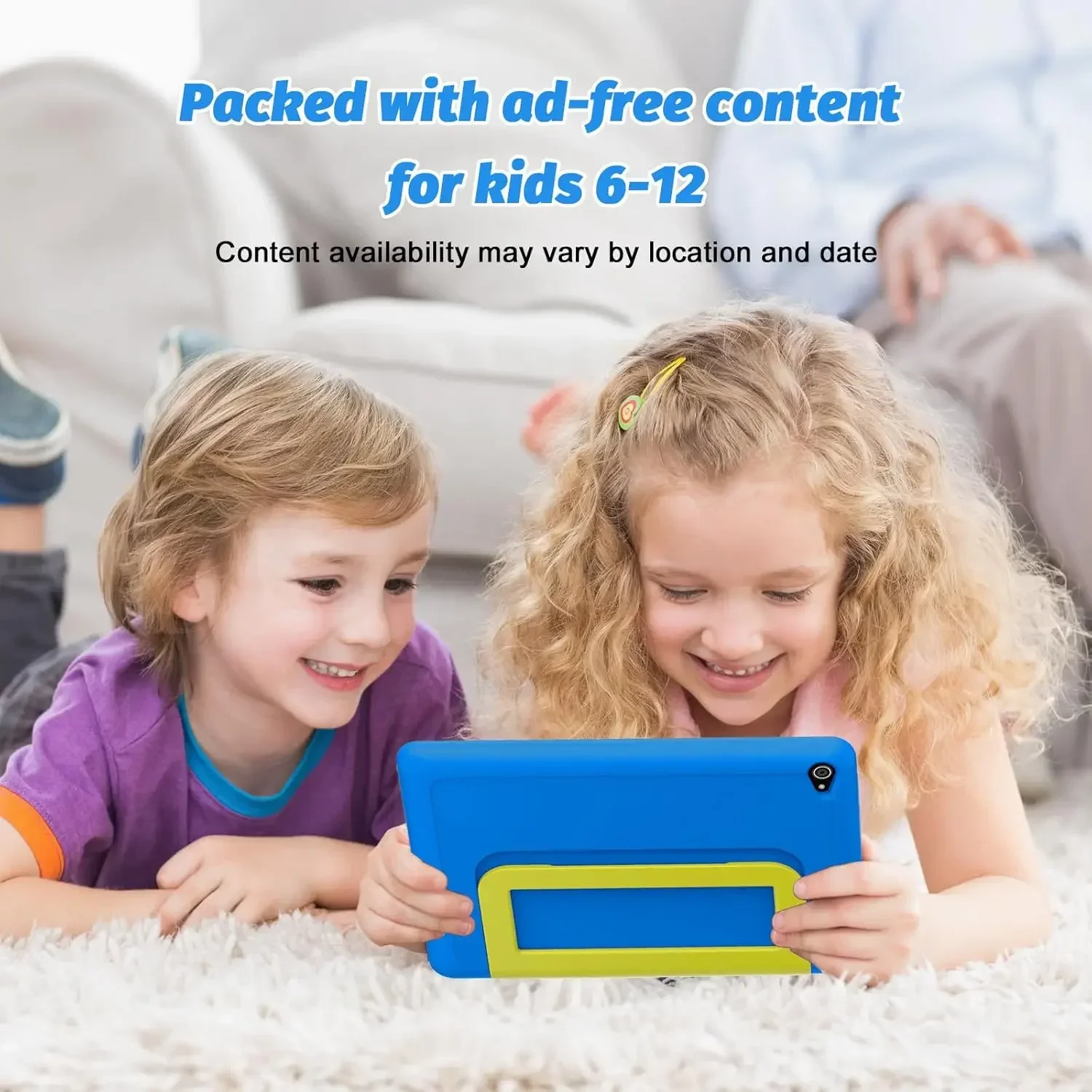 Kid Tablet Android 15 Tablet for Kids 10 inch 8GB+64GB 8-Core with Case 1TB TF Expandable for Toddler Children Parental Control