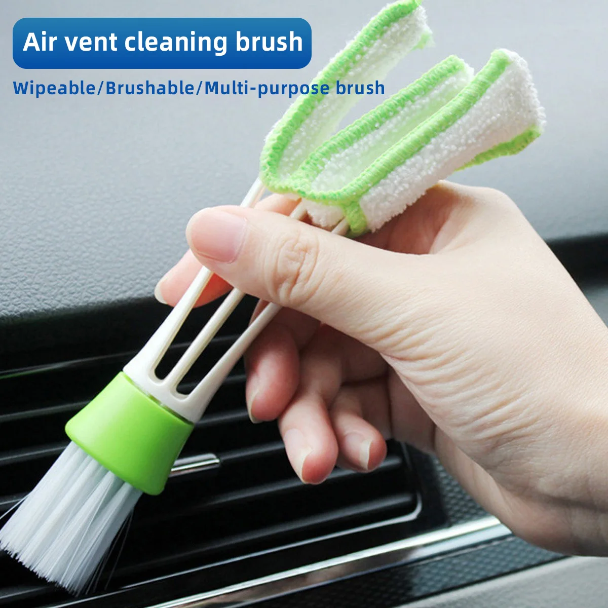 Mikrofaser Auto Reinigung Pinsel Mini Dual Kopf Design Klimaanlage Vent Lücke Staub Entfernung Tuch Abdeckung Tragbare Auto Vent Reiniger