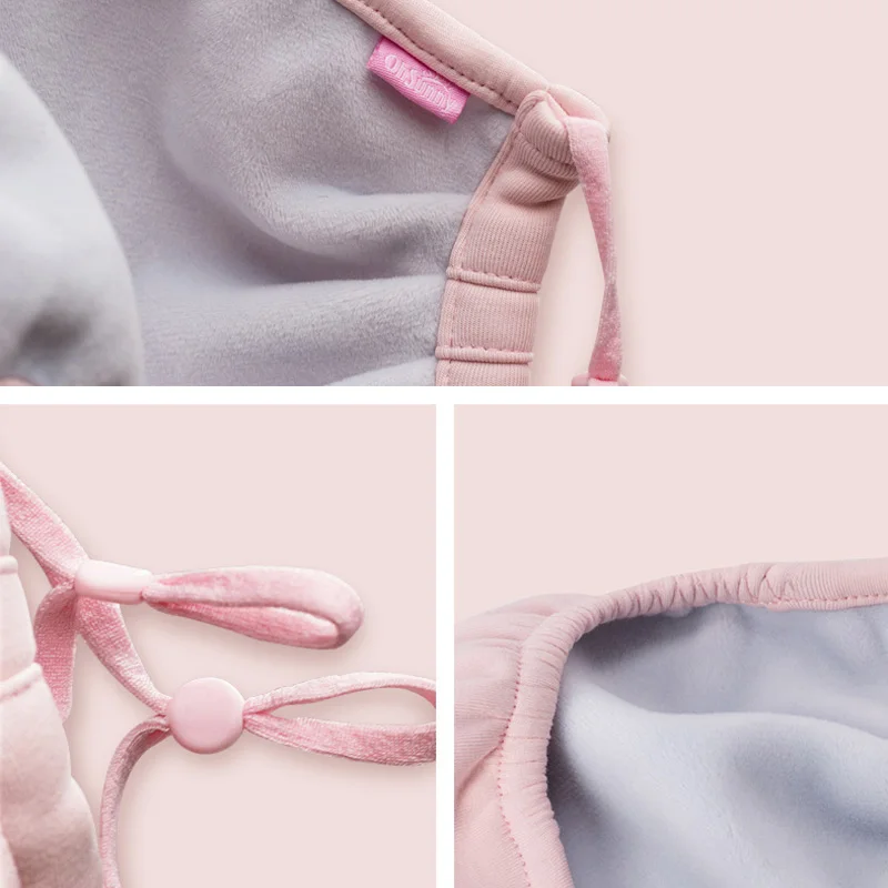 OhSunny Women face Masks Cover Full Face Outdoor Windproof Warm With Velvet Soft Breathable Adjustable Ear Rope Solid Mask