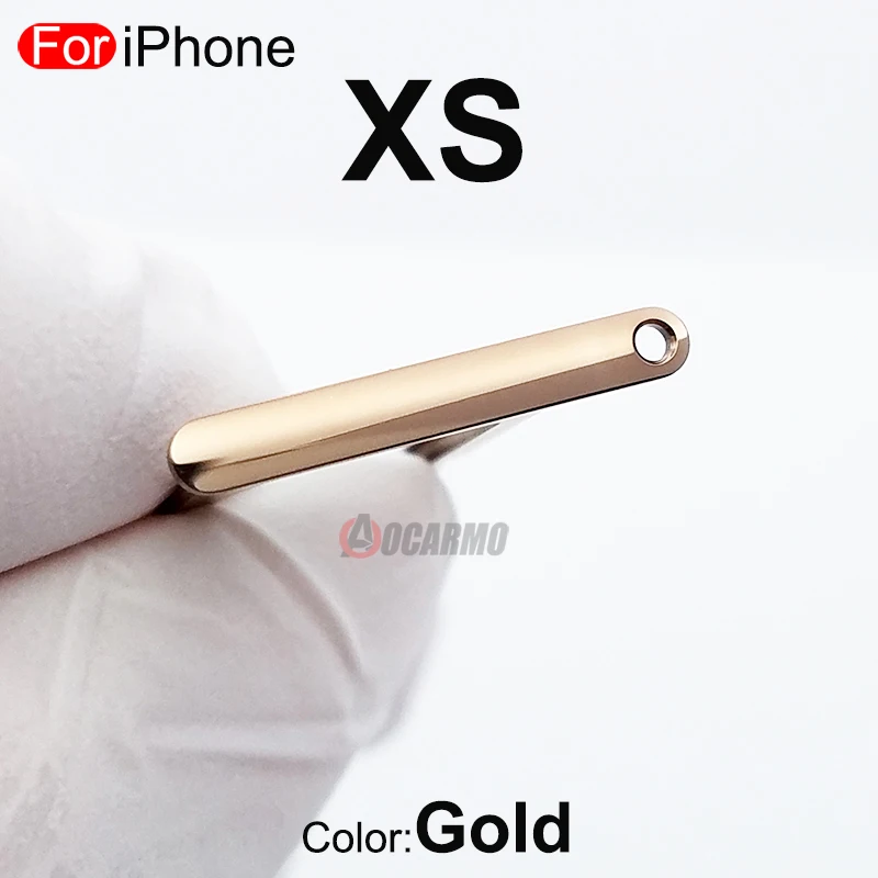 Bandeja de cartão sim para apple iphone x xs max, suporte de gaveta de aço inoxidável, slot duplo único, peças de reposição, 1 unidade