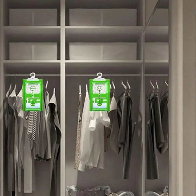 10PCS Moisture Absorber Hanging Bag Moldproof Wardrobe Antihumidity Bags Dry Bag Dehumidification for Closet Indoor Desiccant