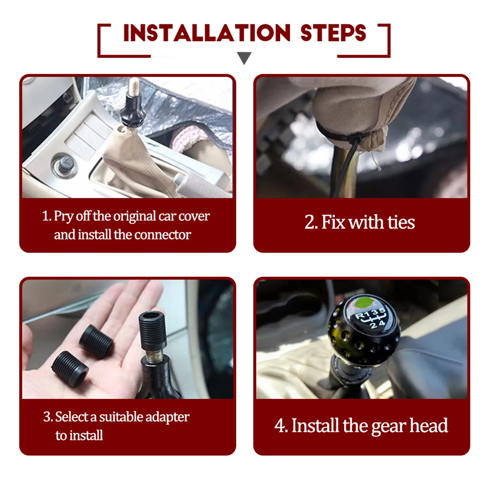 Cnspeed 5 velocidades botão de mudança de engrenagem do carro 6 velocidade manual trans vara cabeça botão alumínio com 3 adaptador