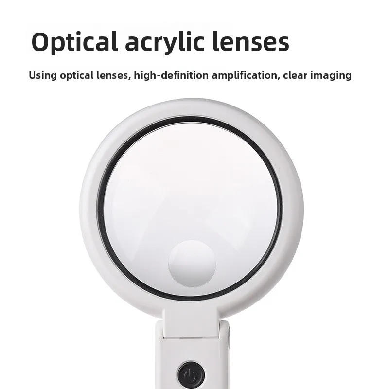 Foldable with 8 LED Light 5x 11x Stand Desk for Jewelry Appraisal Reading Repair Magnifying Glass Portable Hand-held
