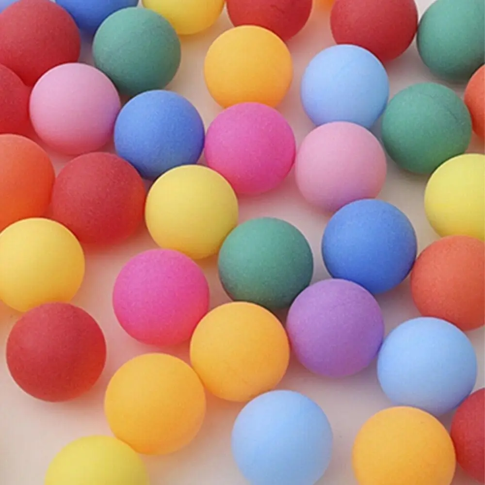 Bolas de Ping Pong de alta elasticidad, 30/50 piezas, 40mm, colores mezclados, Material PP, pelota de tenis de mesa, bolas de entrenamiento de juego esmeriladas sin costuras