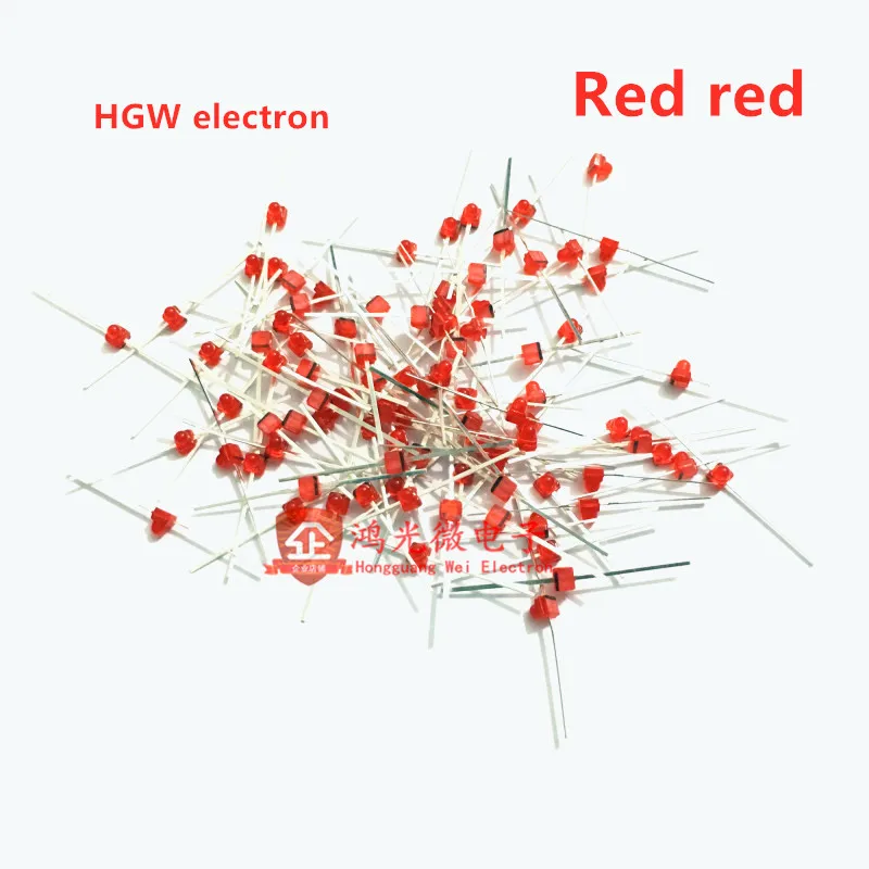 50 個 1.5 ミリメートル LED ダイオードライト白黄赤緑オレンジ青ウォームホワイトオリジナルカラー DIP 95-21QRC F1.5 赤コロイド赤