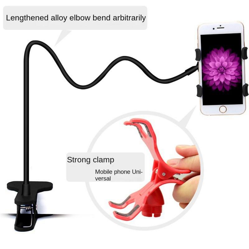 Universal preguiçoso suporte braço flexível suporte do telefone móvel stents titular cama mesa clipe gooseneck suporte para telefone muti cores