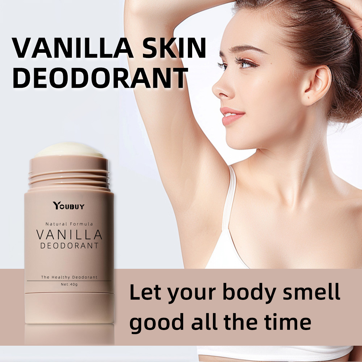 Vanilla underarm deodorizing rod lightens the odor underarm deodorizing and keeps it natural and refreshing