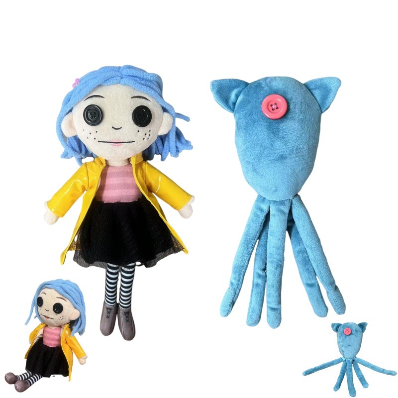 28cm coraline coisas de pelúcia figura dos desenhos animados kawaii boneca travesseiro macio feio crianças bonito bonecas colecionáveis decoração brinquedos presentes aniversário