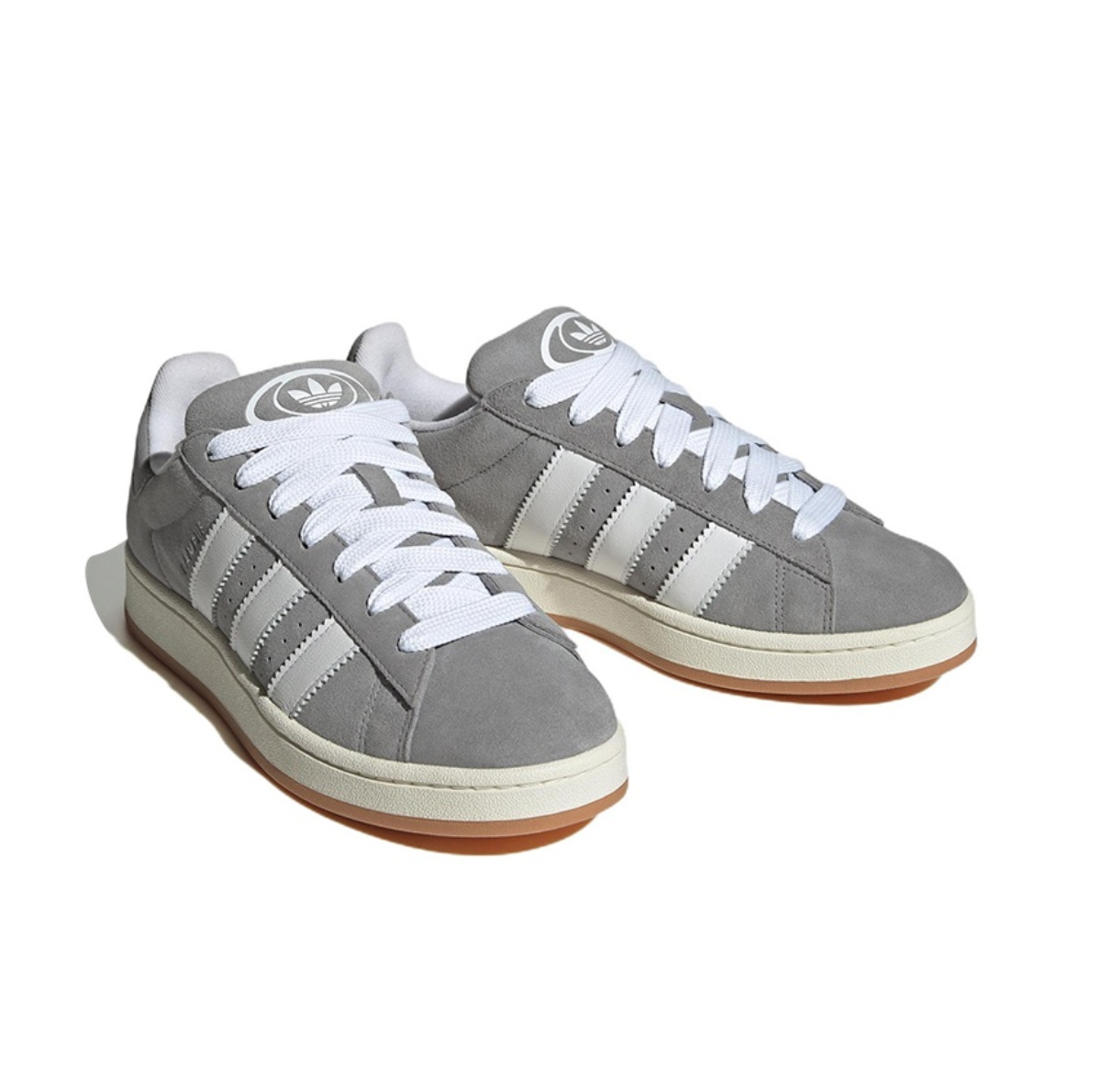 Adidas CAMPUS 00s Zapatos informales bajos para hombre y mujer, resistentes a la abrasión, antideslizantes, color gris y blanco