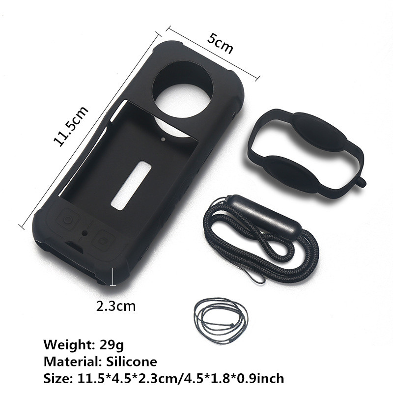 for Insta360 X3 Lens Cap Protective + Body Cover Silicone Case lenses protector for Insta 360 X3 Anti-scratch Accessory