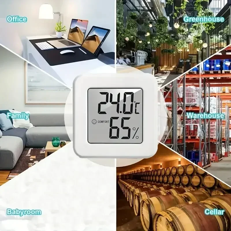 Mini medidor de temperatura y humedad para interiores, medidor de temperatura para dormitorio, pantalla Digital electrónica portátil, humedad y temperatura