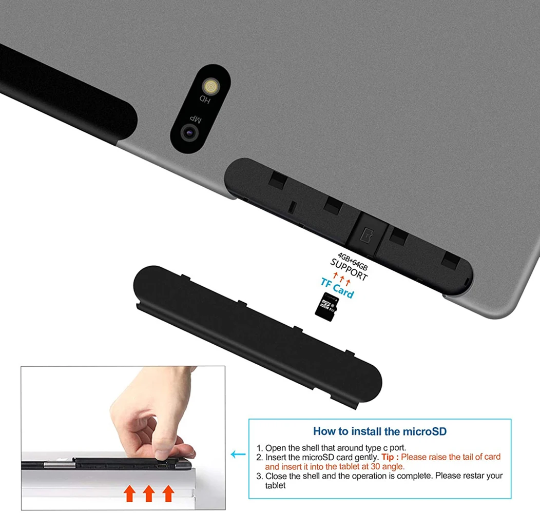 Tableta M107 Original de 10,1 pulgadas, sistema Android 11, Octa core, 4GB de RAM, 64GB de ROM, compatible con tarjeta Dual de Google, batería de 5000mAh