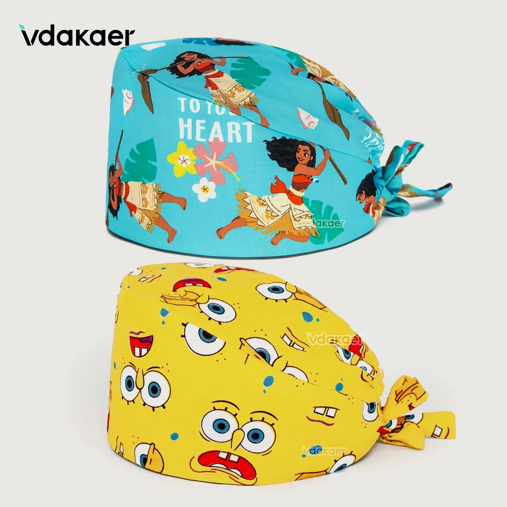 Gorro quirúrgico bonito e interesante para quirófano médico, gorro exfoliante de algodón para enfermera y Doctor, novedad de 2025