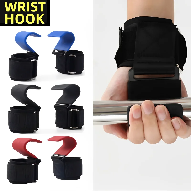 Gancho antideslizante para levantamiento de pesas, par de correas para levantamiento de pesas, Deadlift, barbilla, ejercicio, Fitness, entrenamiento, 2 uds.