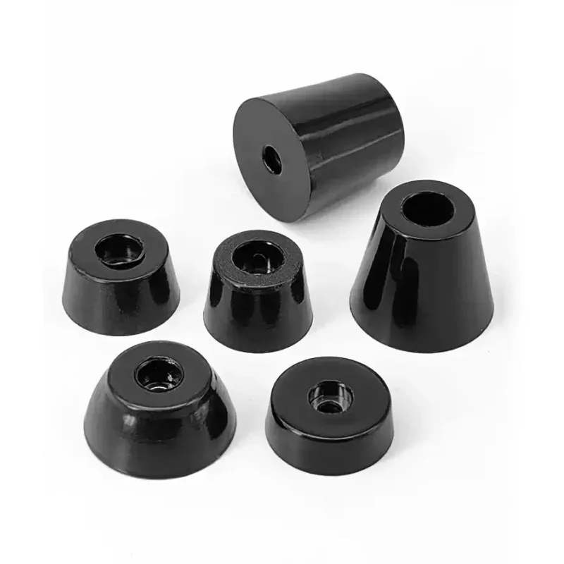 ยางฟุตสีดําตารางเท้า Pad เก้าอี้ Protector Shock Stand Absorber ฝาครอบกันลื่นตู้ด้านล่างแผ่นเฟอร์นิเจอร์ขา