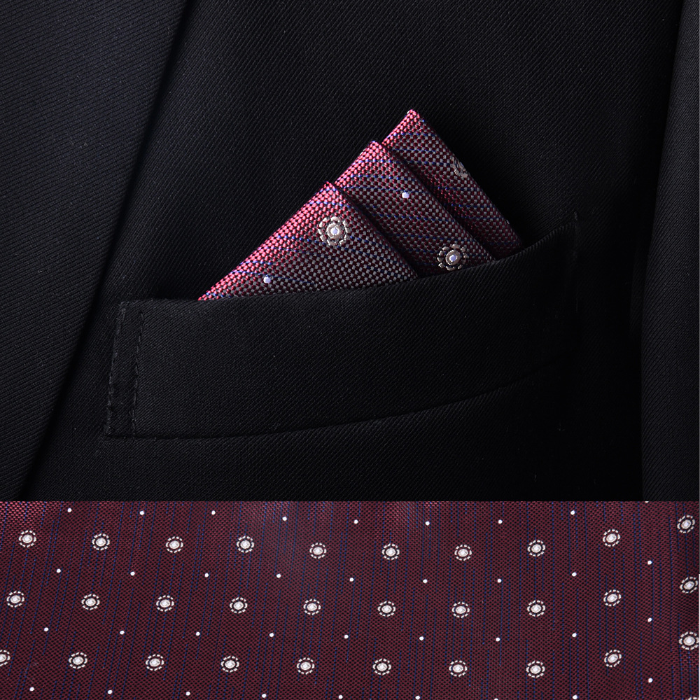 Neues 23*23cm Taschentuch für Männer Wein rot Einst ecktuch Luxus Herren Geschenk Business Anzug
